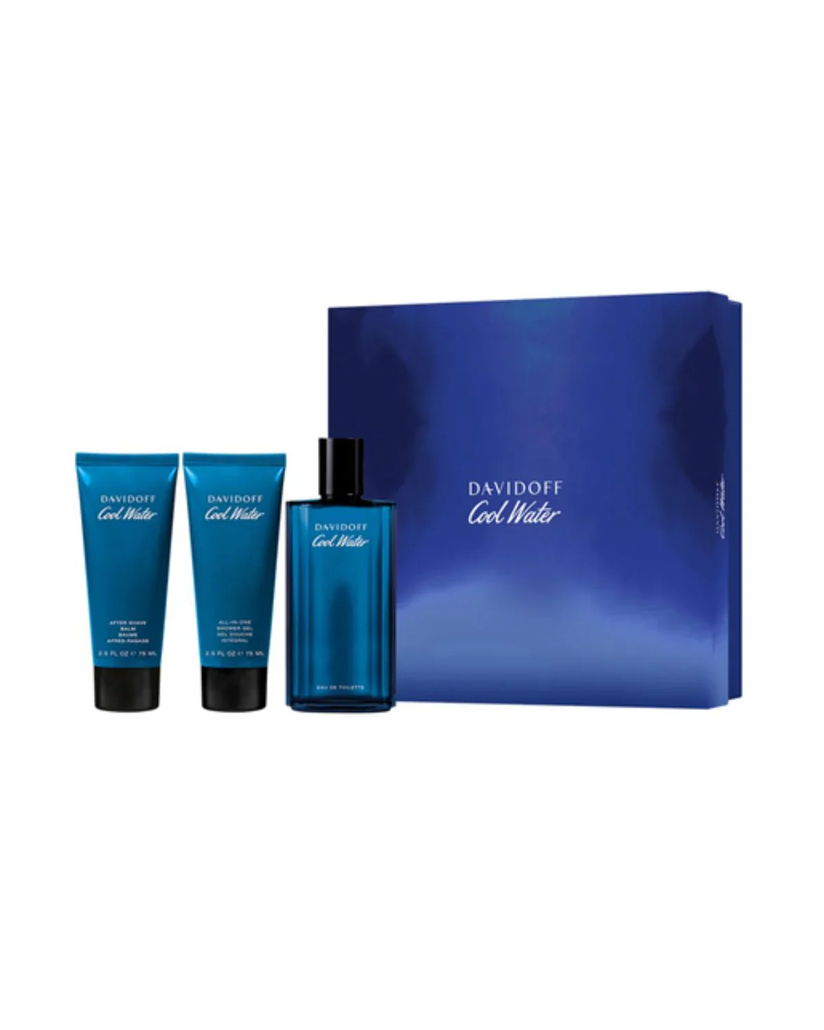 Estuche Davidoof Cool Water Men Edt 125 Ml + Shower Gel 75 Ml + After Shave 75 Ml Hombre