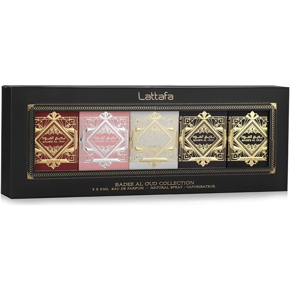 Estuche Lattafa Badee Al Oud Sublime + Noble Blush + Amethyst + Honor & Glory + Oud For Glory Edp x 5 Ml Unisex