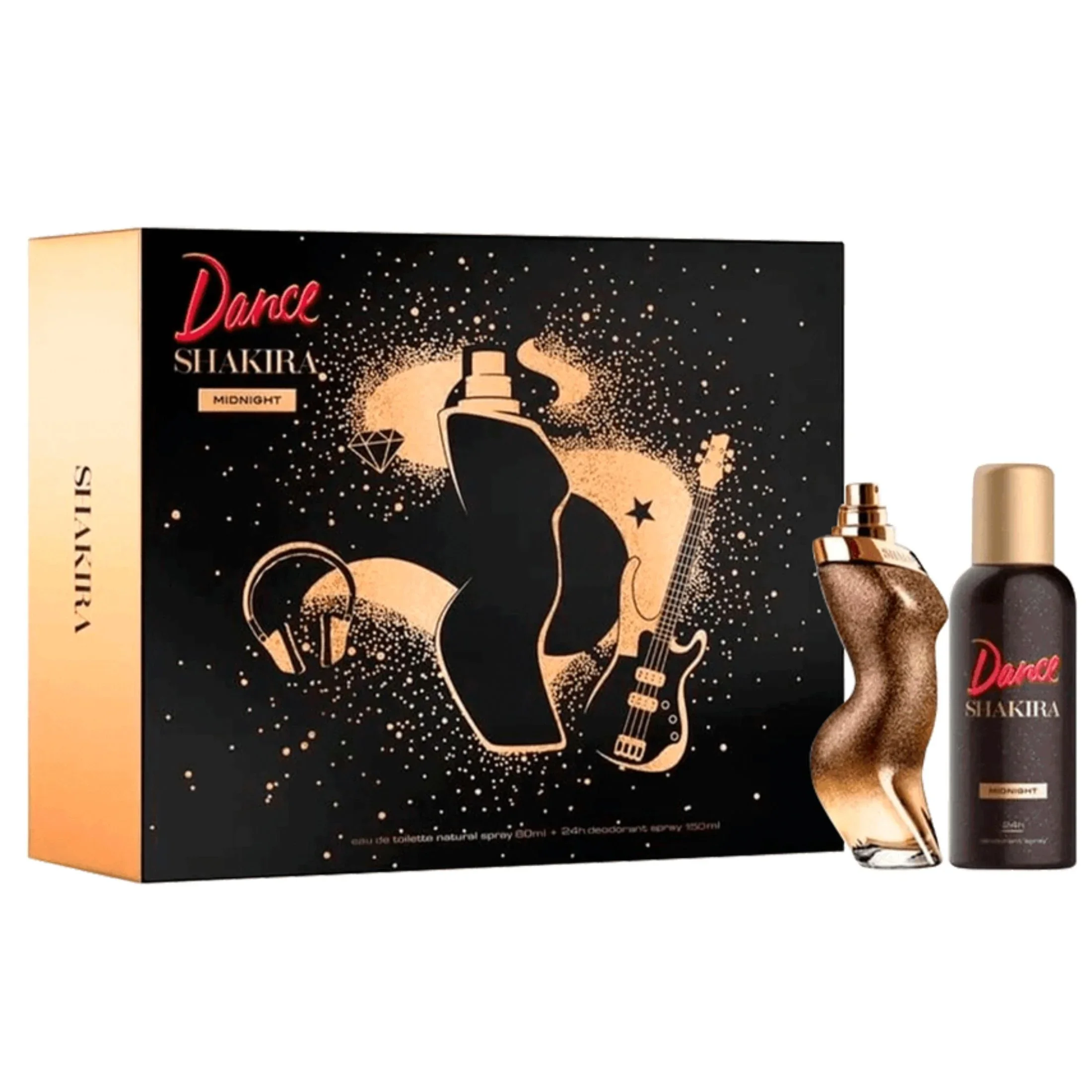 Estuche Shakira Dance Midnight Edt 80 Ml + Deo Spray 150 Ml Mujer