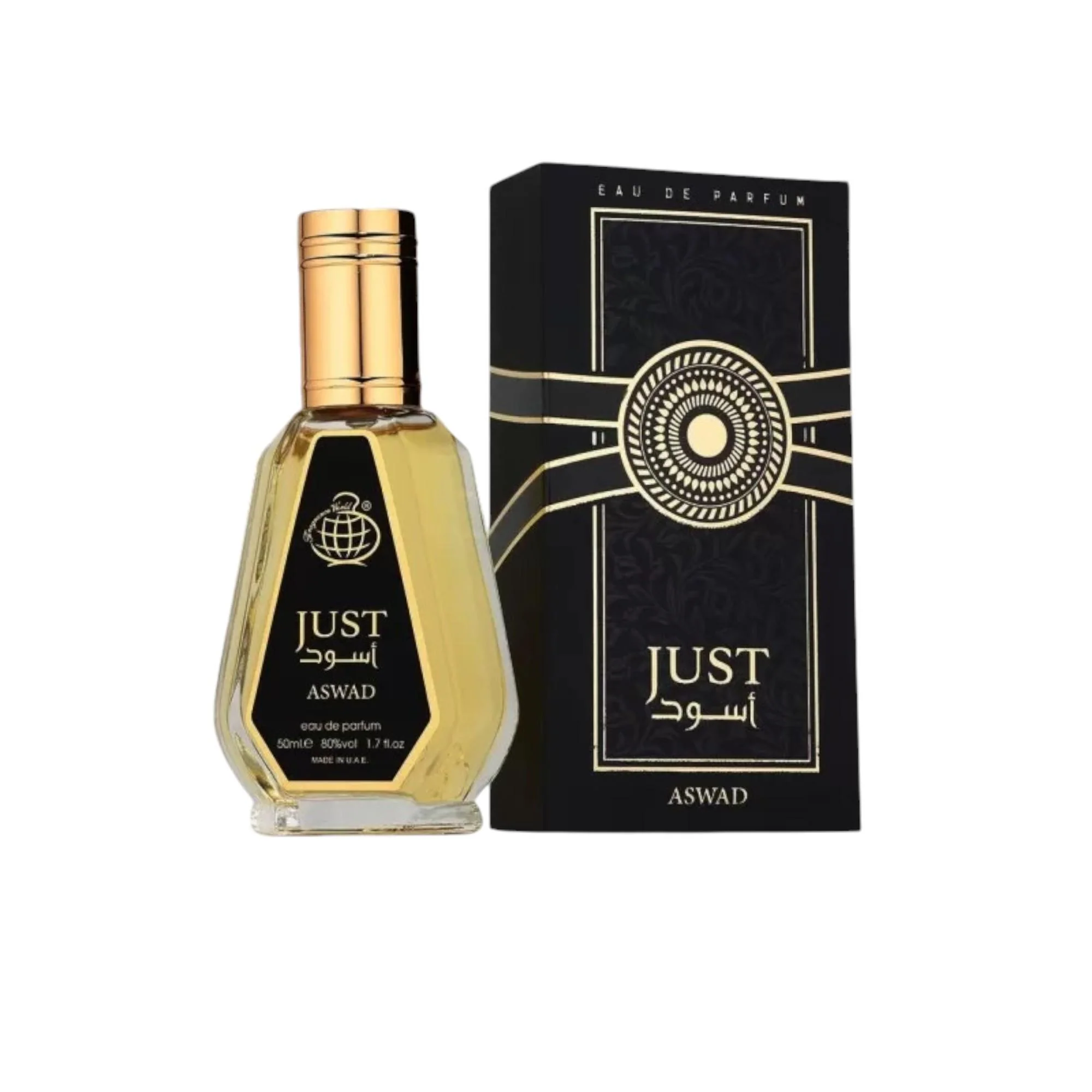 Perfume Fragrance World Just Aswad Edp 50Ml Hombre (Negro) - Inspirado En Asad