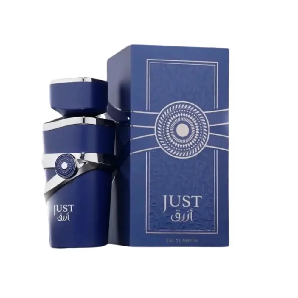 Perfume Fragrance World Just Azraq EDP 100ml Unisex (Azul) Hombre- Inspirado En Asad Zanzibar
