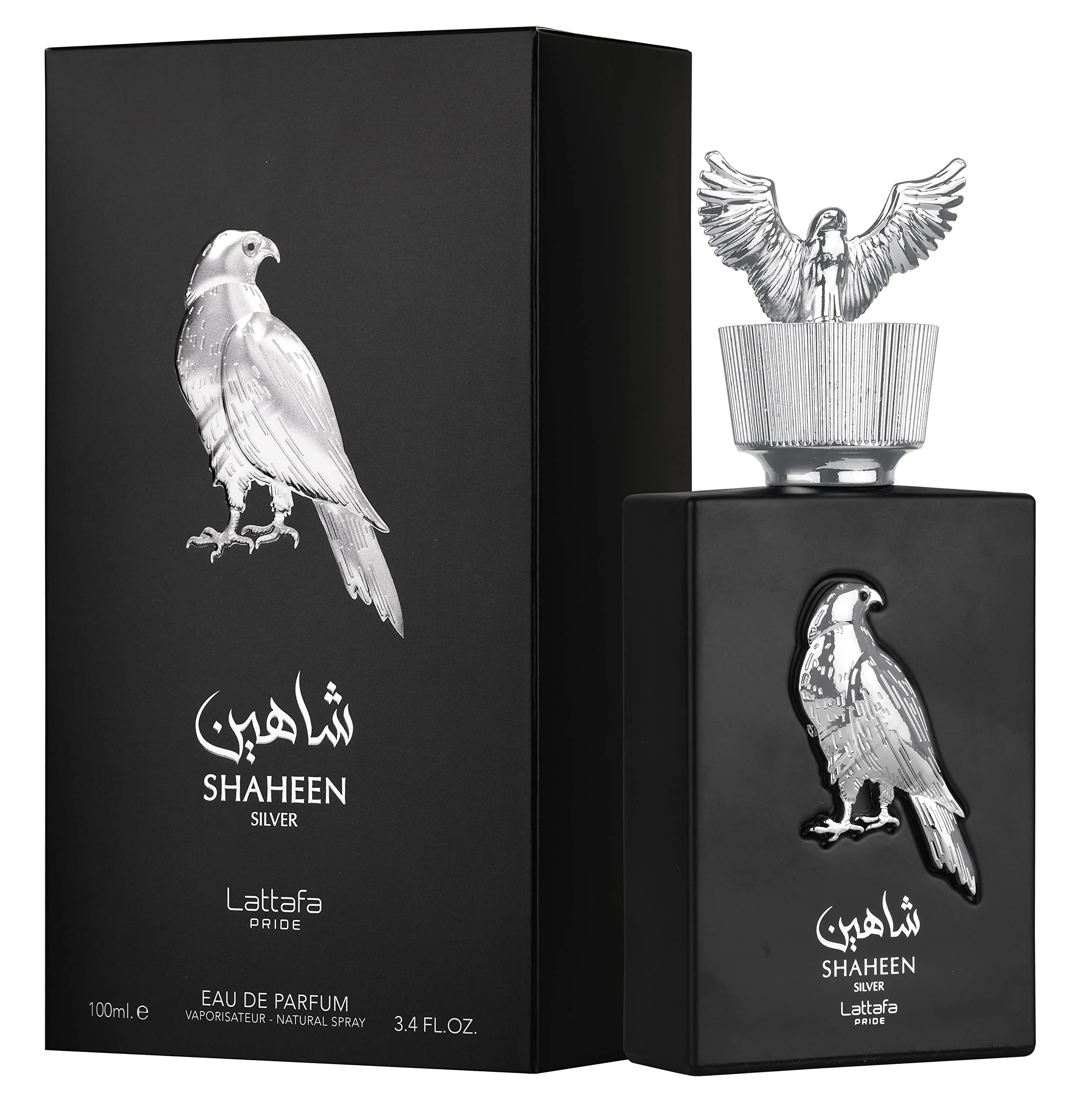 Perfume Lattafa Shaheen Silver Edp 100ml Unisex-} Aventus