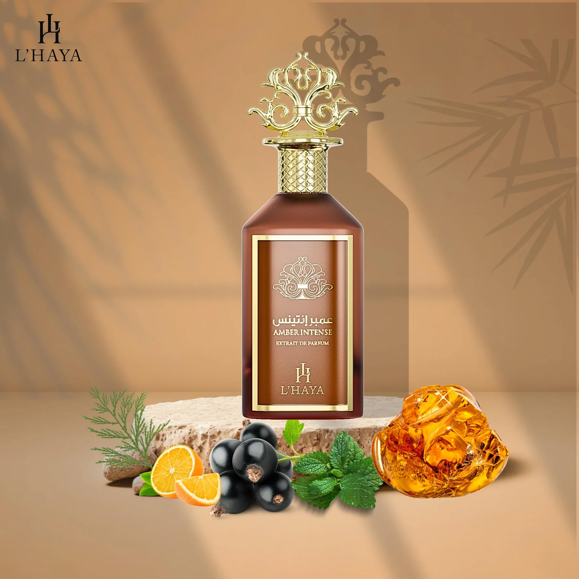 Perfume Lhaya Amber Intense Extrait De Parfum 100Ml Unisex - Image 3