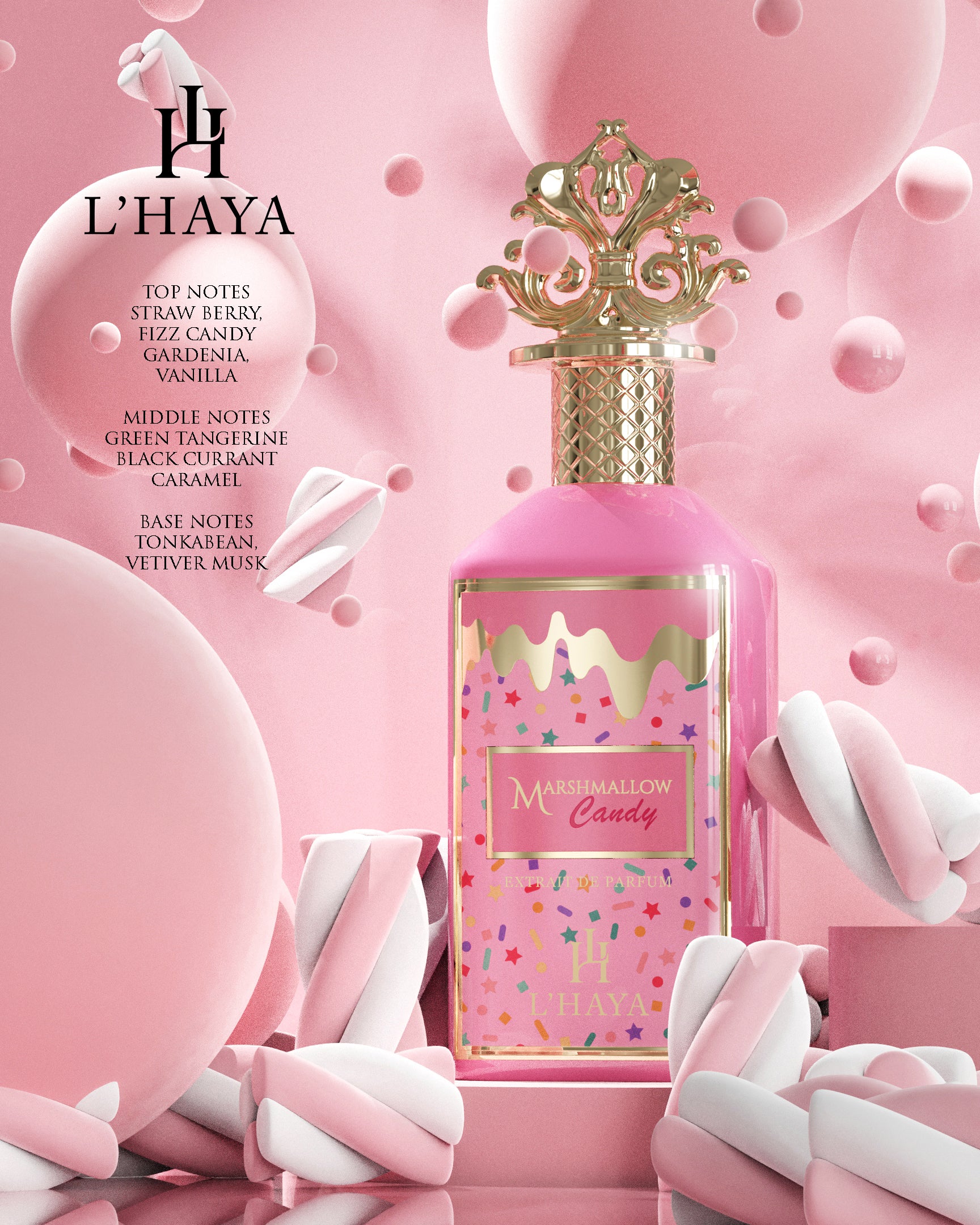Perfume Lhaya Marshmallow Candy Extrait De Parfum 100Ml Unisex - Image 2
