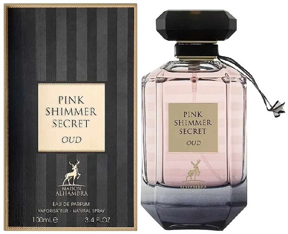 Perfume Maison Alhambra Pink Shimmer Secret Oud Edp 100 Ml Mujer- Inspirada en Bombshell Oud